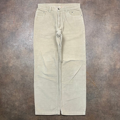 Oxbow 00s cream corduroy baggy jeans (32")