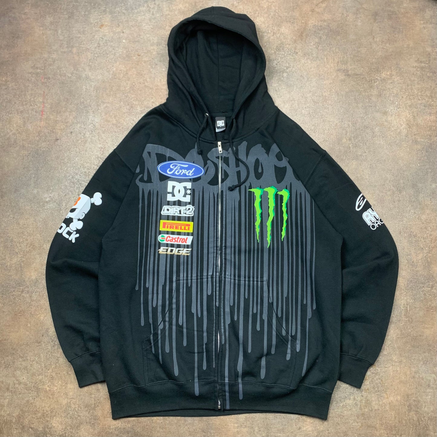 DC Shoes Ken Block Monster Energy 00s zip hoodie (L)