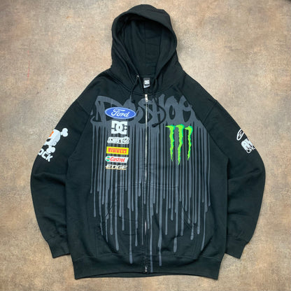 DC Shoes Ken Block Monster Energy 00s zip hoodie (L)