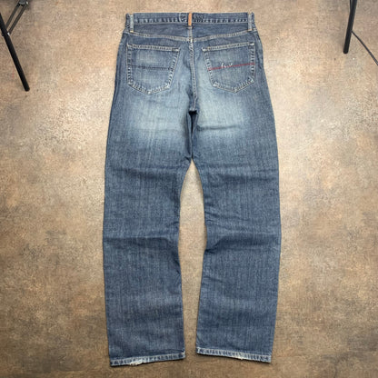 FCUK 00s navy embroidered jeans