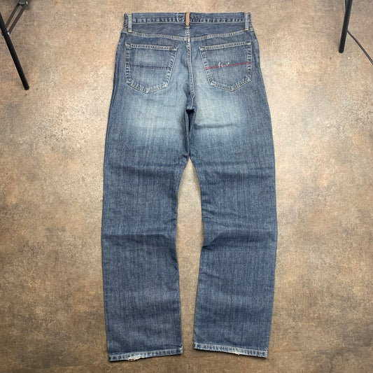 FCUK 00s navy embroidered jeans