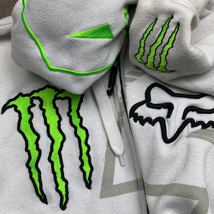 Fox Racing Monster Energy 00s graphic grunge hoodie