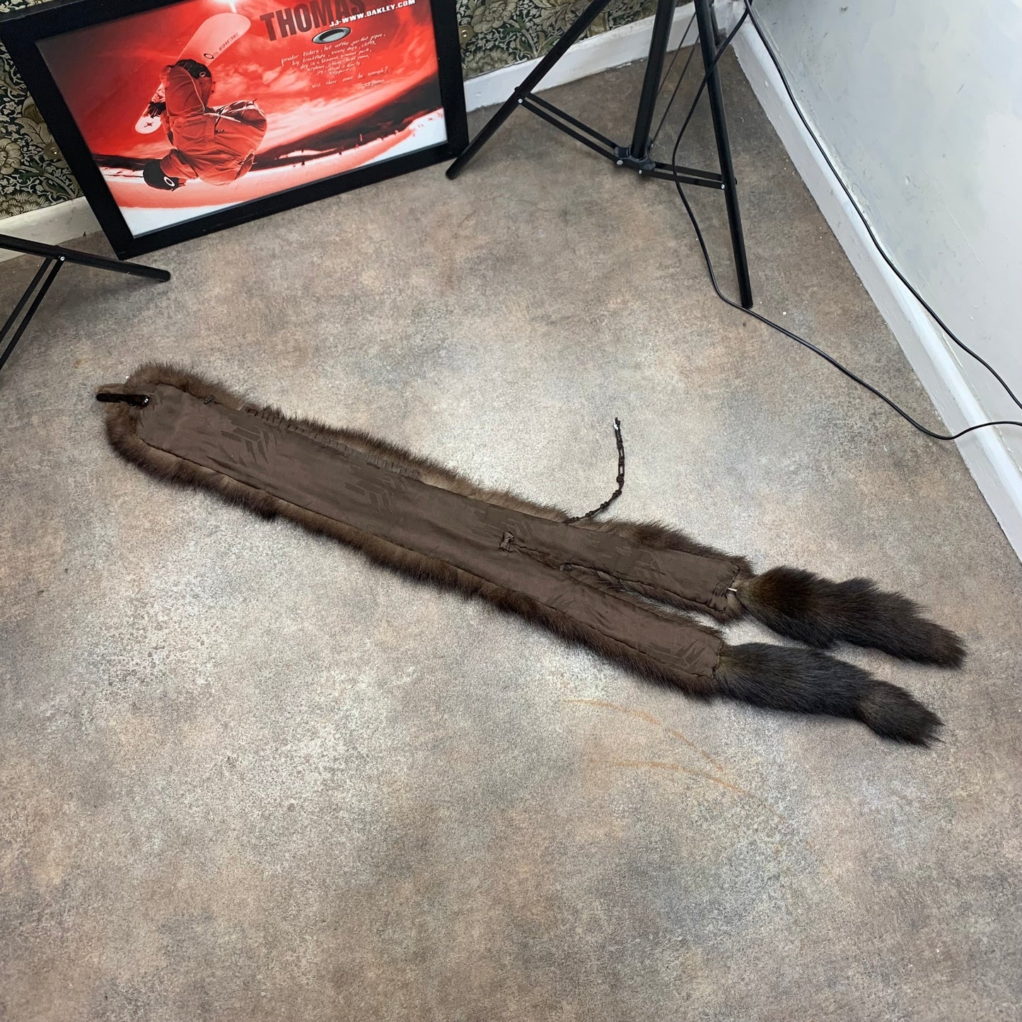 Taxidermy brown fox scarf