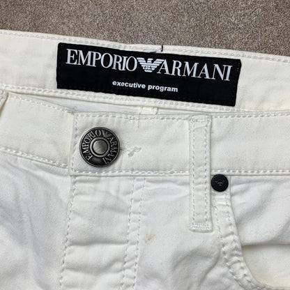 Emporio Armani executive program white chinos