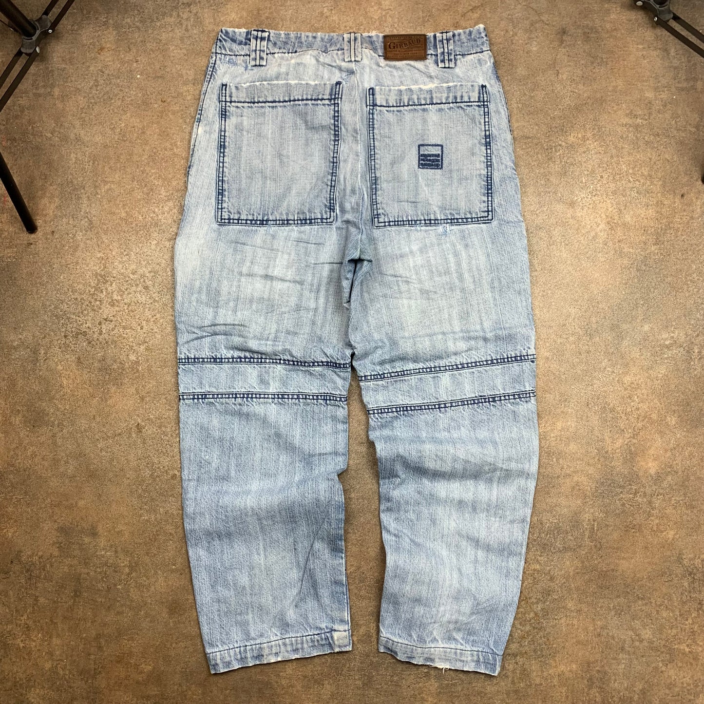 Marithé + François Girbaud 00s baggy graphic blue jeans