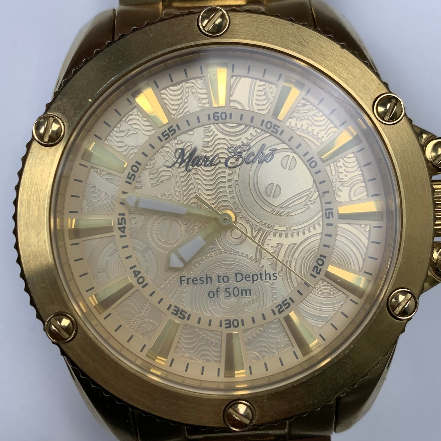 Marc Ecko 00s gold bling watch
