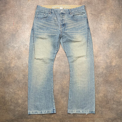 Oakley Software 00s flared faded jeans (38")