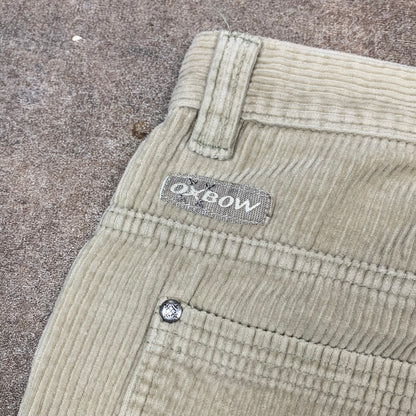 Oxbow 00s cream corduroy baggy jeans (32")