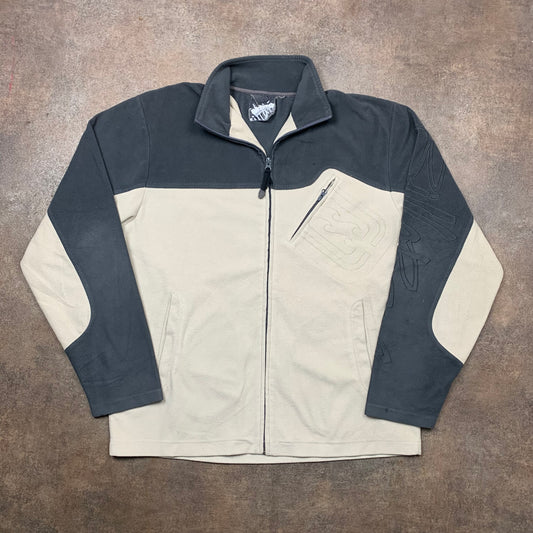 Billabong 00s embroidered cream fleece