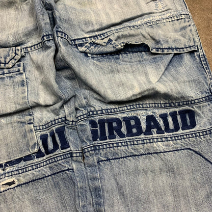Marithé + François Girbaud 00s baggy graphic blue jeans
