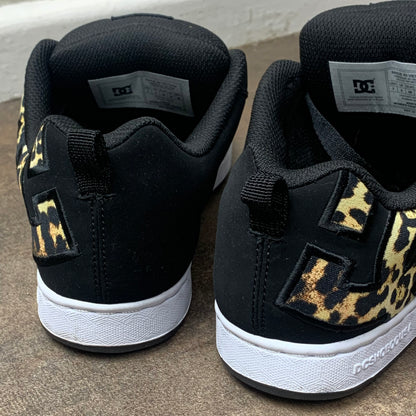 DC Shoes Court Graffik black leopard print chunky trainers