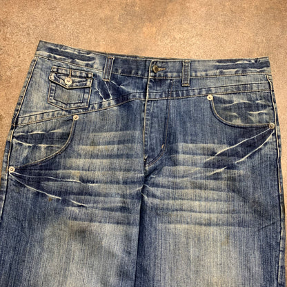 Raw Blue 00s baggy washed jeans