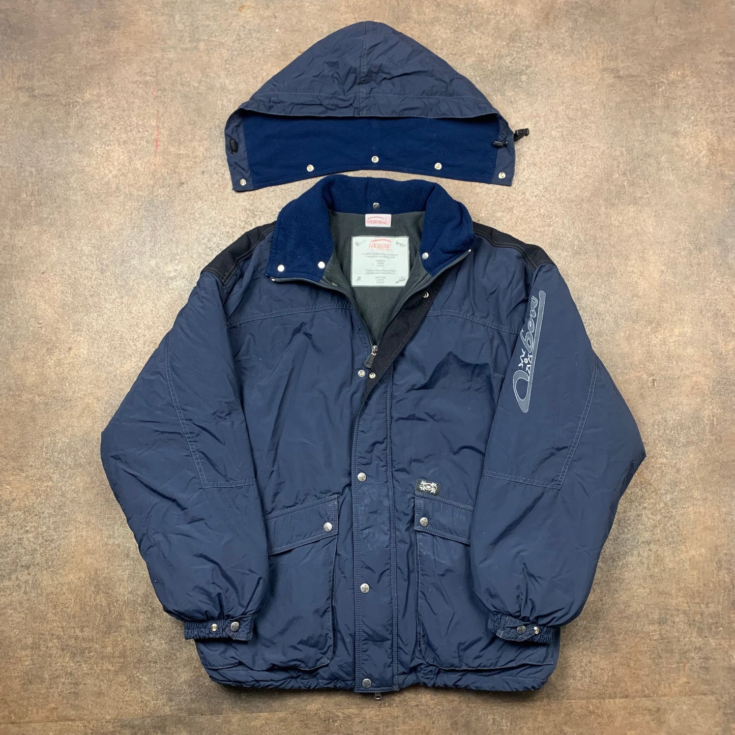 Oxbow 90s navy utilised ski jacket (L)