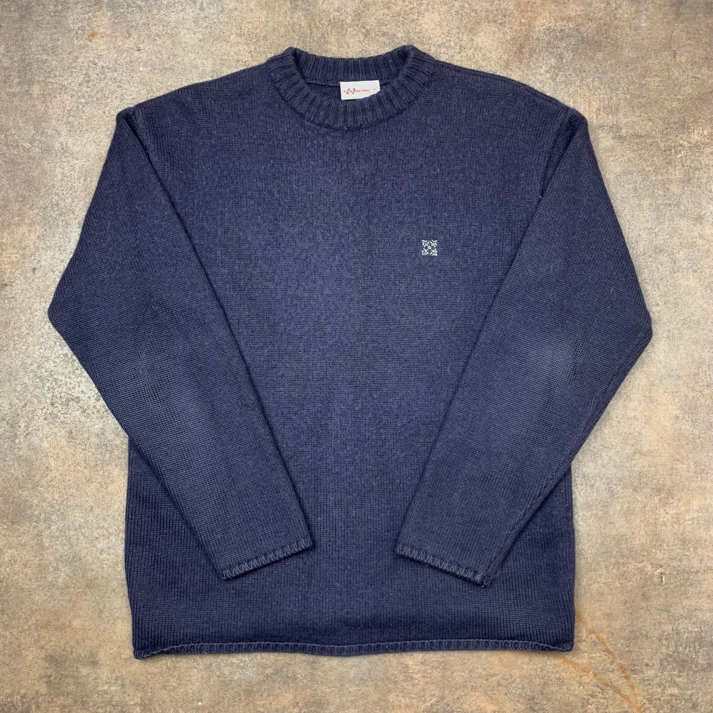 Oxbow 90s navy graphic knit (M)