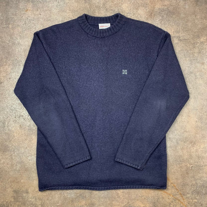 Oxbow 90s navy graphic knit (M)