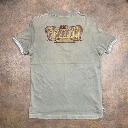Dolce & Gabbana 00s graphic khaki polo shirt