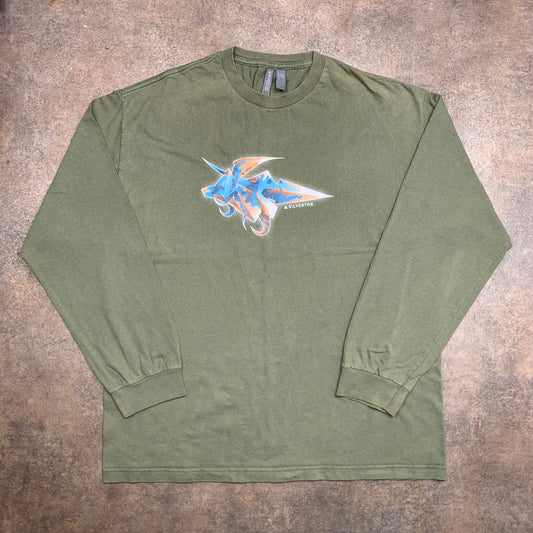 Levi's Silvertab 00s khaki graphic long sleeve tee