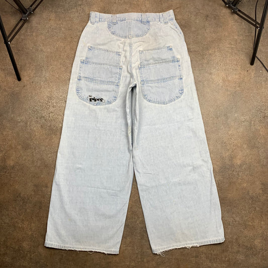 Lee Pipes 00s baggy embroidered jeans