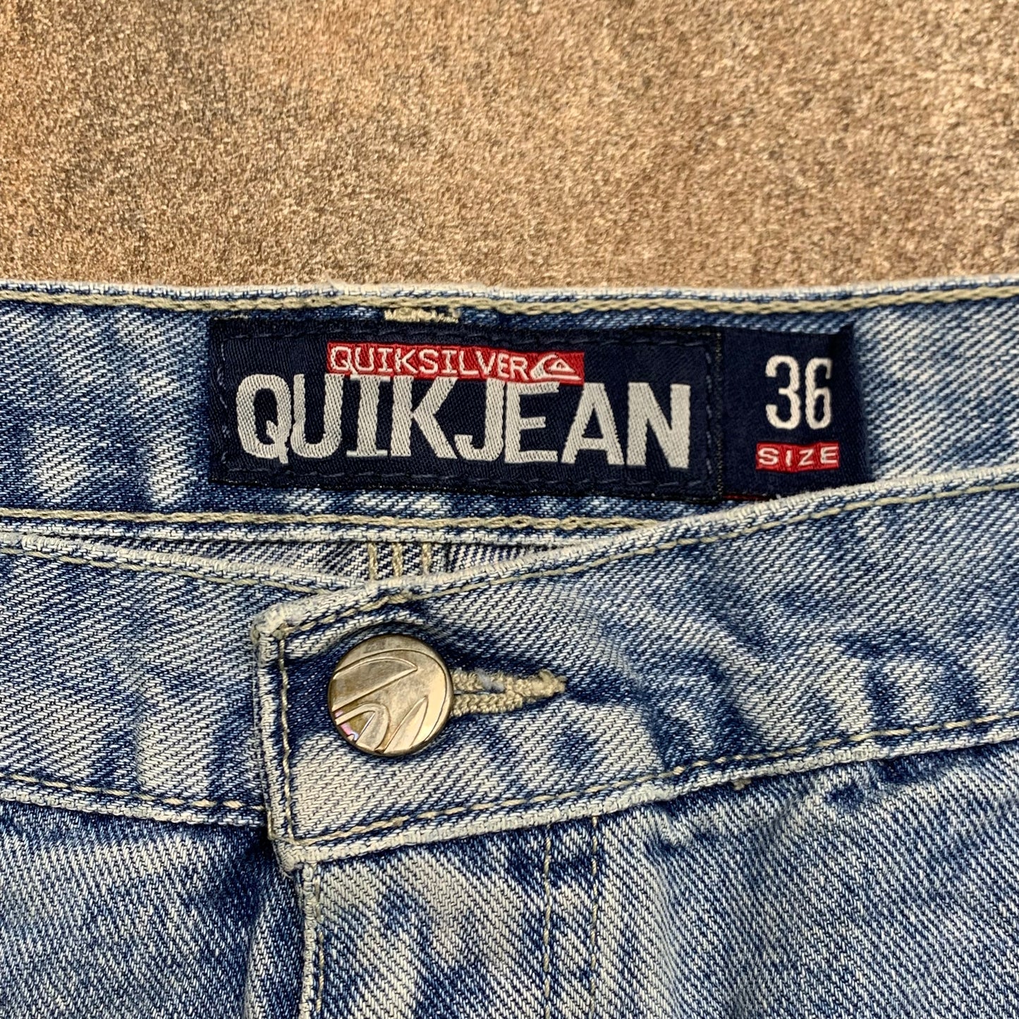 Quiksilver 00s pale blue baggy carpenter jorts