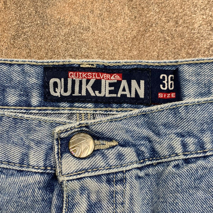 Quiksilver 00s pale blue baggy carpenter jorts