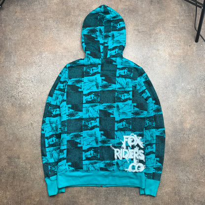 Fox Racing 00s fur lined graphic hoodie