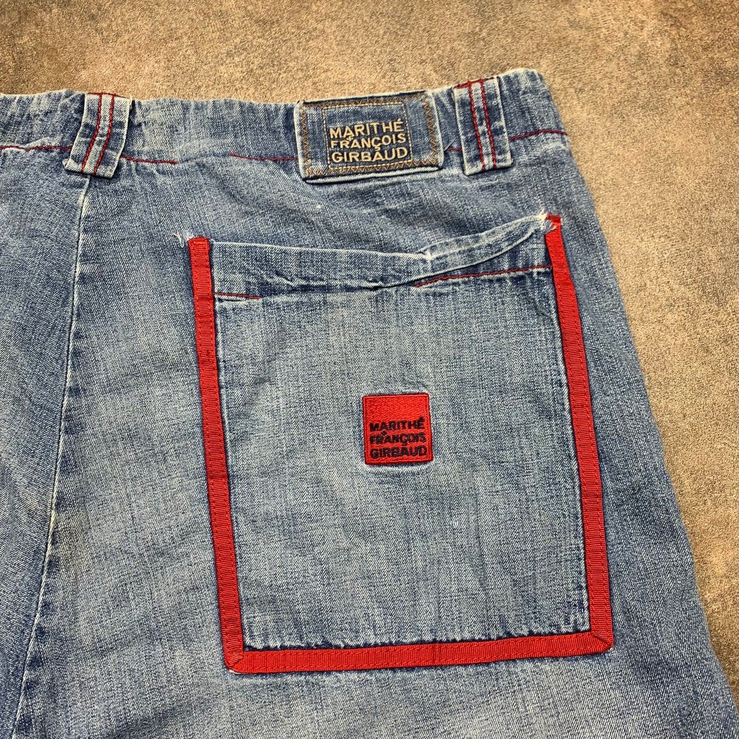 Marithé et François Girbaud 00s baggy blue cargo jeans