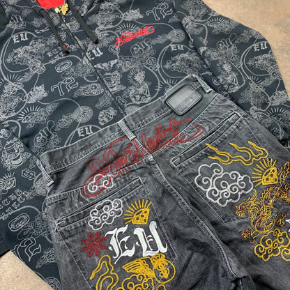 Ecko Unltd. 00s matching jeans, hoodie & tee set