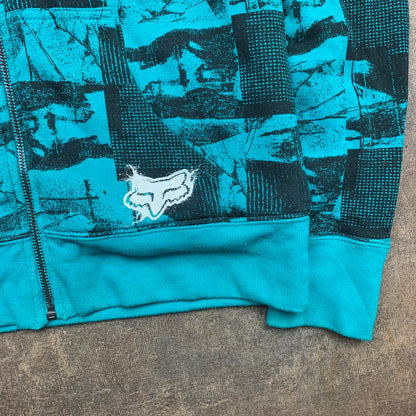 Fox Racing 00s fur lined graphic hoodie