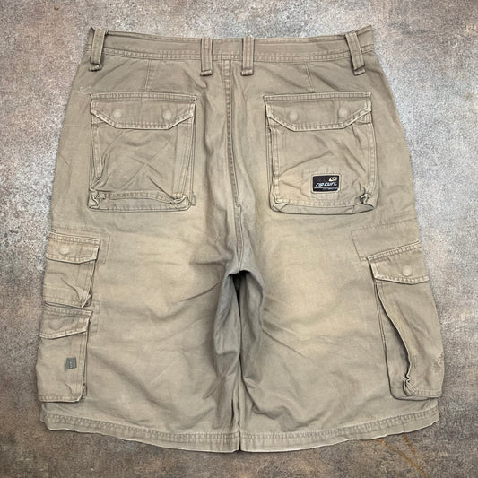 Rip Curl 00s beige baggy cargo jorts
