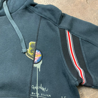 Quiksilver 00s black graphic hoodie
