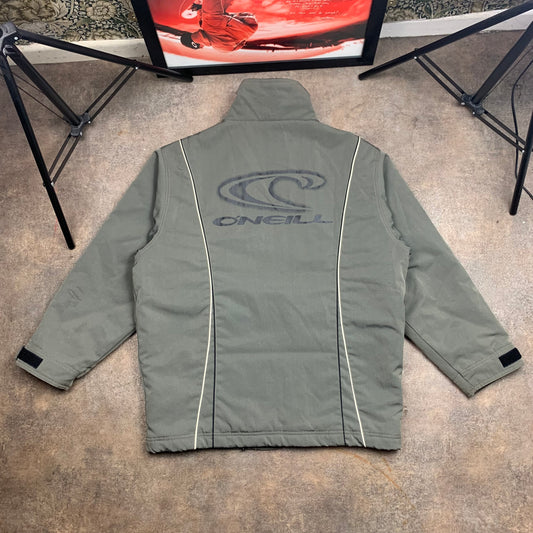 O'Neill 00s grey graphic lined jacket
