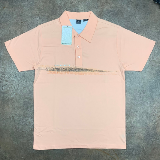 Oakley 00s pink graphic polo shirt