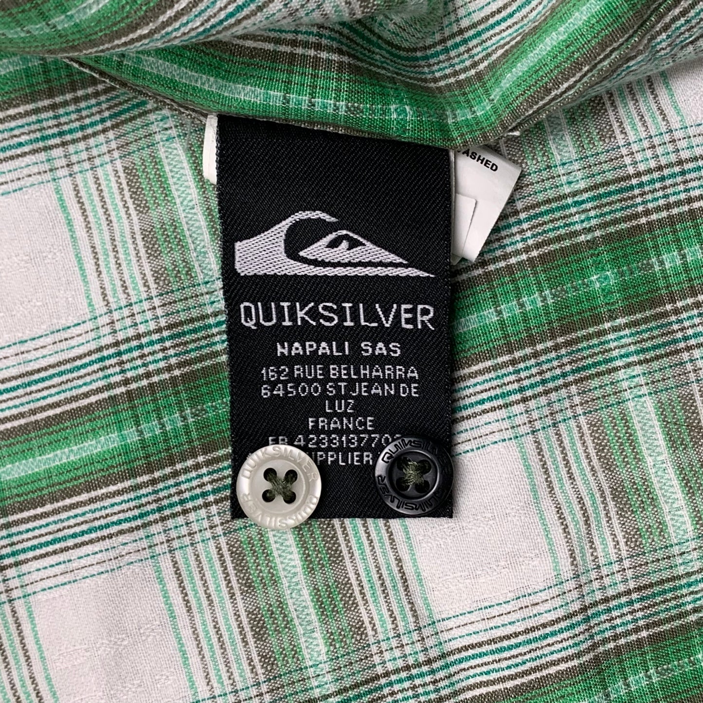 Quiksilver 00s plaid button shirt (S)
