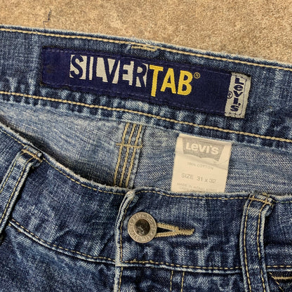 Levi's Silvertab 00s baggy carpenter blue jeans