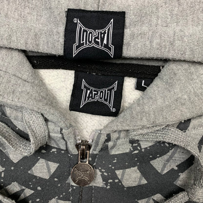 Tapout 00s graphic grunge zip hoodie (L)