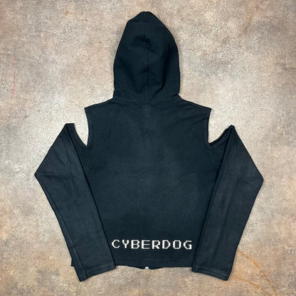 Cyberdog 00s cut out shoulder hoodie (M)