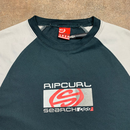 Rip Curl 00s graphic black rash vest
