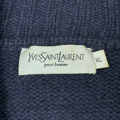 Yves Saint Laurent 00s navy zip fleece (XL)