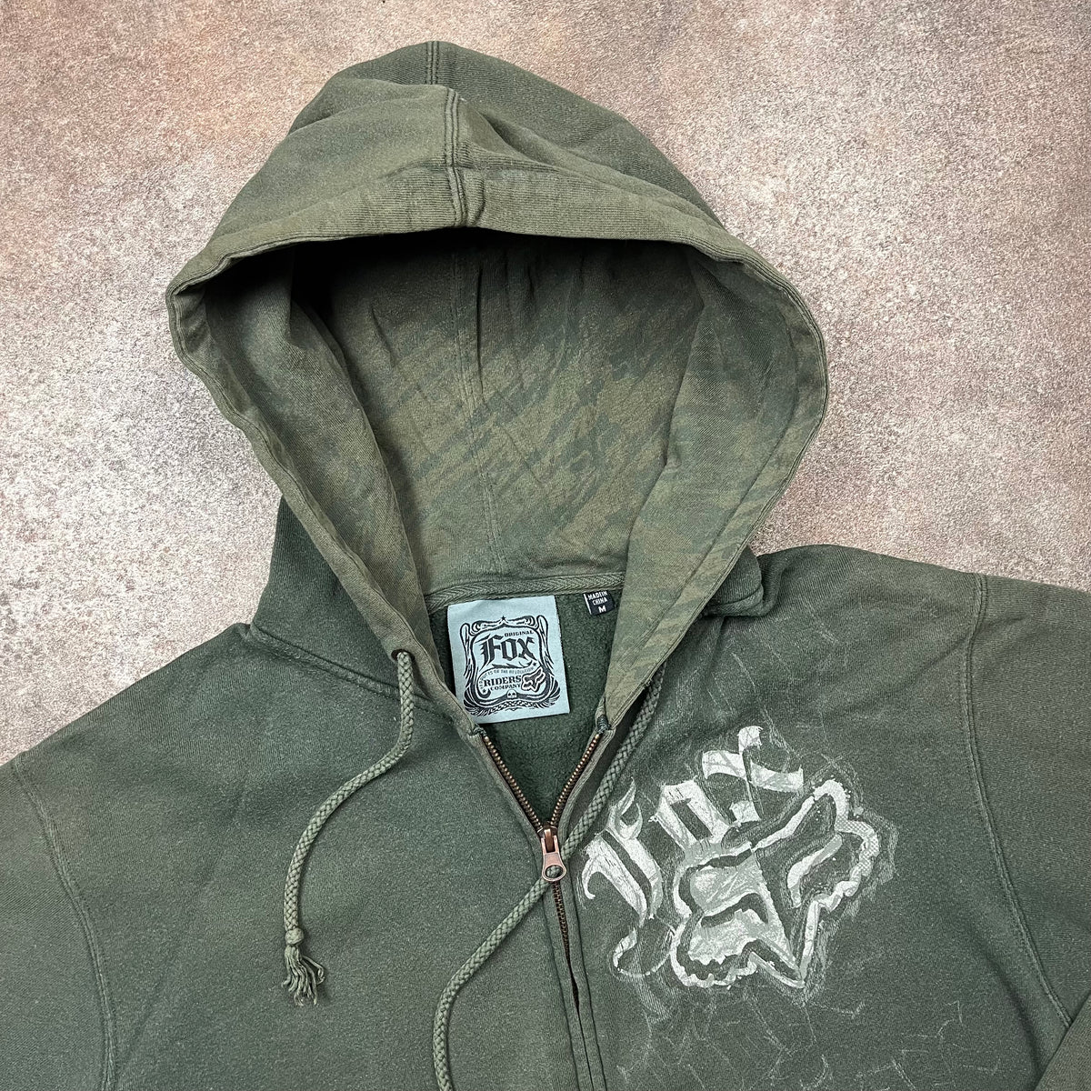 Fox Racing 00s graphic zip hoodie (M)