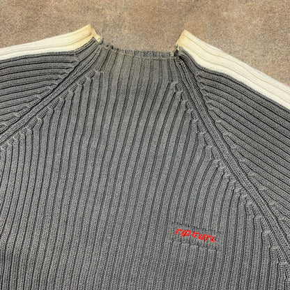 Rip Curl 00s grey asymmetrical knit