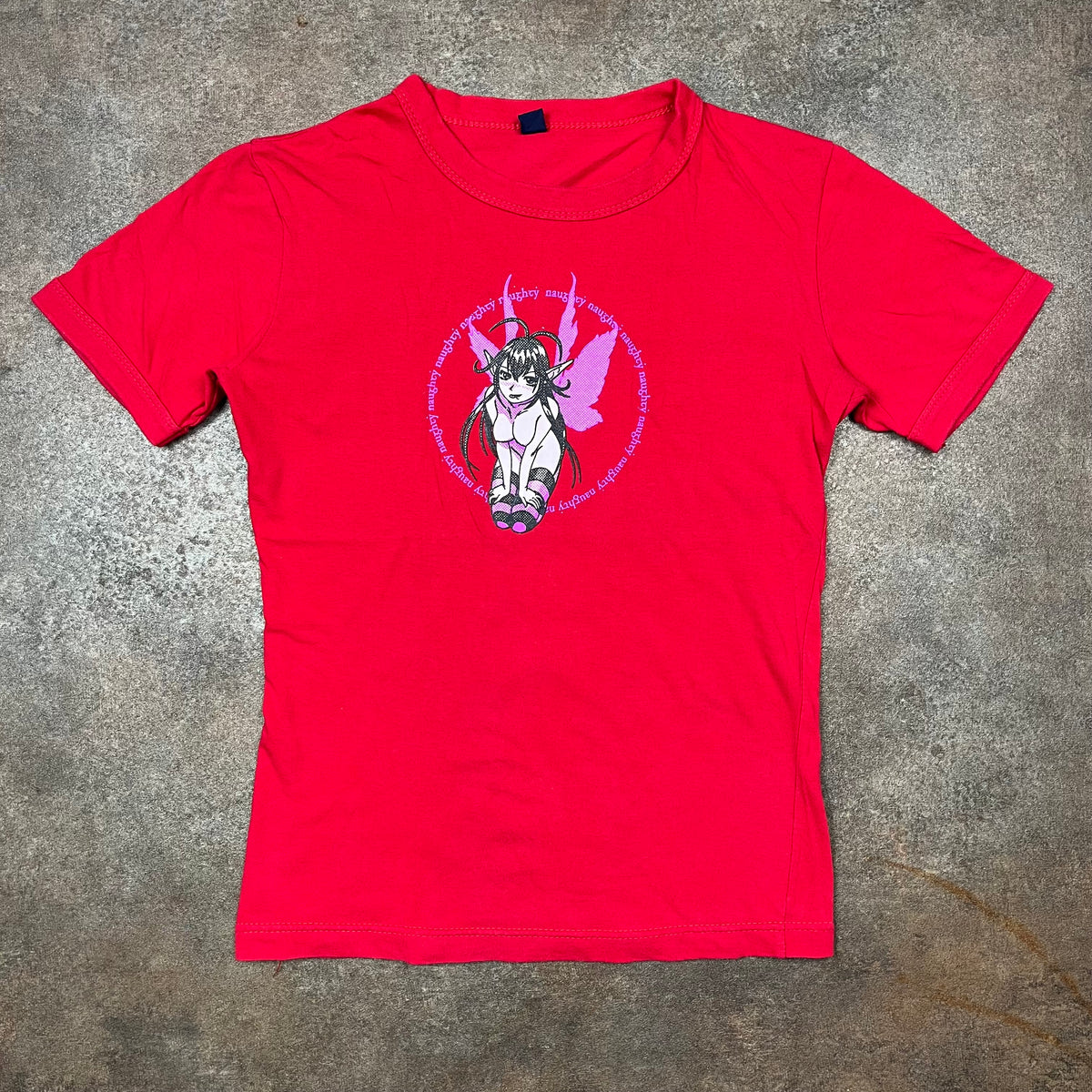 Cyberdog 00s red graphic tee (S)
