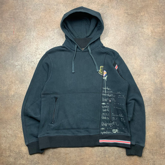 Quiksilver 00s black graphic hoodie