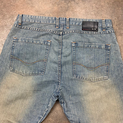 Oakley Software 00s flared faded jeans (38")