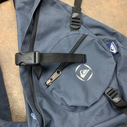Quiksilver 00s graphic blue sling bag