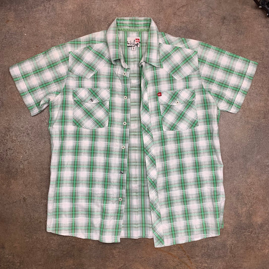 Quiksilver 00s plaid button shirt