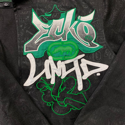 Ecko Unltd. 00s graphic broken zip jacket