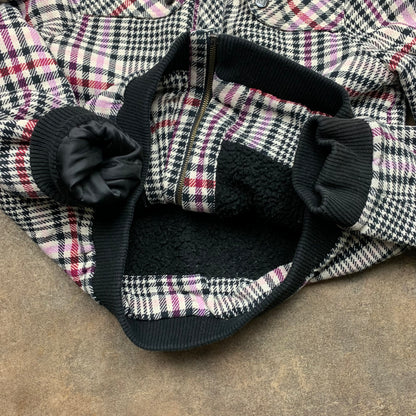 DC Shoes 00s plaid graphic zip hoodie