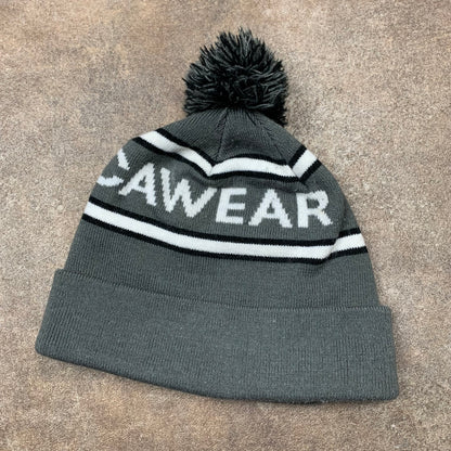 Rocawear 00s grey bobble beanie hat