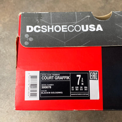 DC Shoes Court Graffik black leopard print chunky trainers