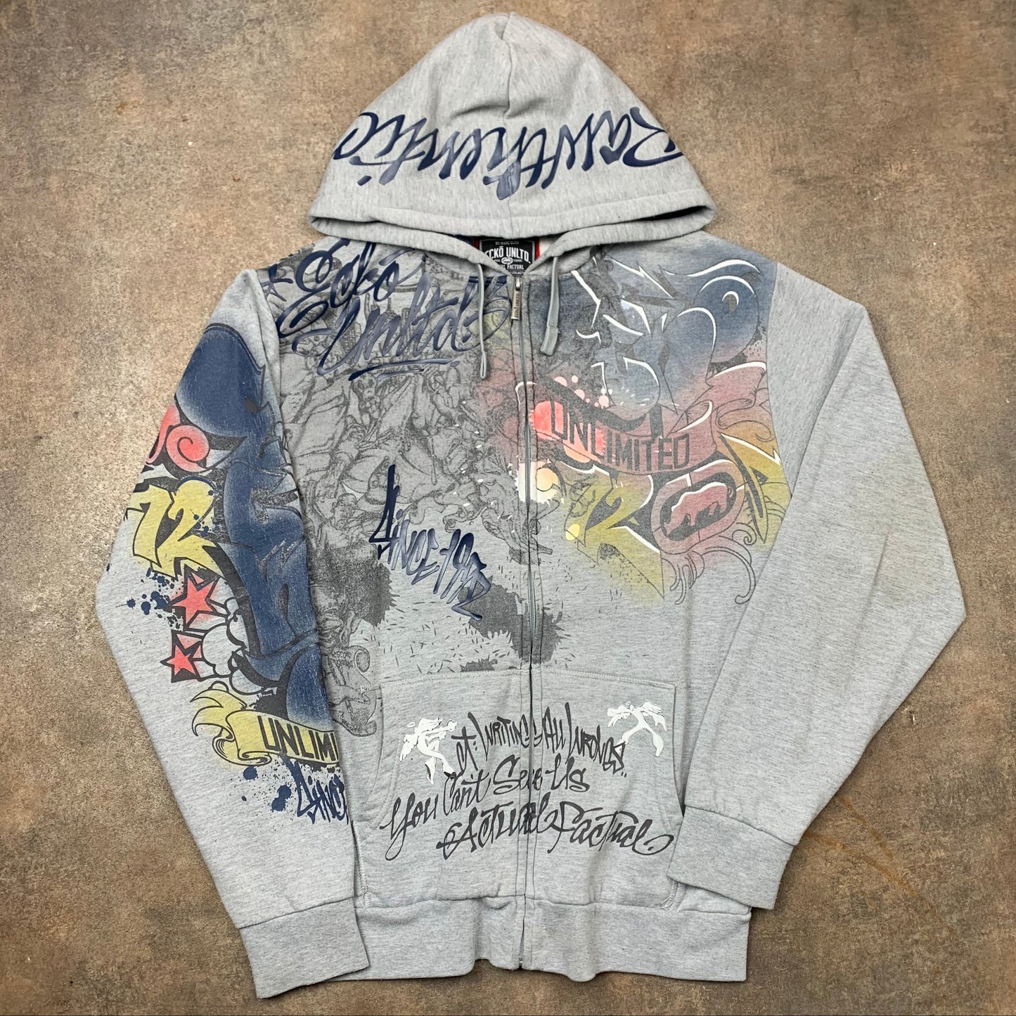 Ecko Unltd. 00s graffiti graphic hoodie (XL)